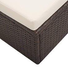 FAMIROSA Set Divani da Giardino 2 pz con Cuscini in Polyrattan Marrone-6079