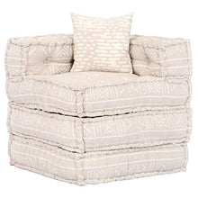 vidaXL Divano Letto Modulare a 2 Posti Comodo Ampio Robusto Resistente Durevole Solido Arredo Camera Mobile Imbottito Decorativo Beige in Tessuto