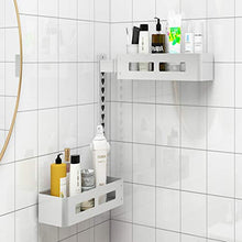 DZHTWSRYGR Bathroom Corner Shelf Bathroom Shelves, Bathroom Wall-Mounted Perforation-Free Storage Rack
