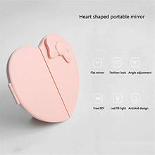 Serious Lamp Specchio di Bellezza per Trucco a Forma di Cuore a LED Ragazza Portatile Regalo Specchio Trucco Riempire Luce Specchio Pieghevole