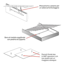 LettoFacile montalo in 30 Minuti - Letto Matrimoniale Eos in Ecopelle con Rete e Box contenitore - Made in Italy (160 x 190 cm)