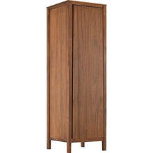 Miso 1284 - Armadio a 1 anta in legno di acacia con 1 ripiano e 1 appendiabiti