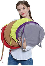 Nicole Knupfer Set di 4 cuscini rotondi in feltro, lavabili per sedie da interni ed esterni, sfoderabili (grigio scuro, diametro 38 cm)