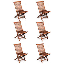 San Marco Set 6 sedie Pieghevoli in Teak per Tavolo da Esterno