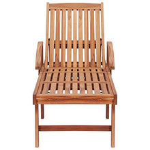 FAMIROSA Lettino Prendisole in Legno Massello di Teak-8015