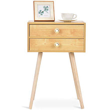 DREAMADE Comodino in Legno per Camera da Letto Comodino con Cassetti 40x30x60,5cm