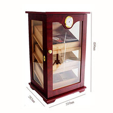 Accessori del sigaro Cigar Humidor - High-end in legno Cigar Humidor Cedar 3 Vassoi di visualizzazione foderato di dialogo ciga Desktop Gabinetto vetro temperato portasigari W igrometro mantenerlo fre