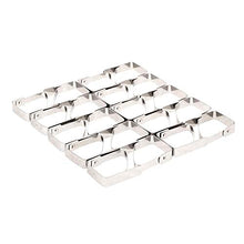 OVBBESS - Set di 20 mollette regolabili in acciaio, per feste, ristoranti, picnic, esterni, 5 x 4 cm, colore: argento