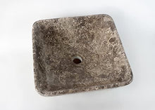 Rococo Lavabo in marmo grigio quadrato da 40 x 40 x 12 cm