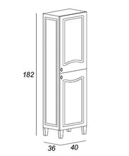 Mobile bagno a terra moderno Caravaggio effetto decapè, misura cm 120, con specchio e applique, lavabo, colonna e pensile