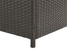 Beliani Scatola per Cuscini Marrone Rattan Sintetico Coperchio 126 x 46 cm 290 L Modena