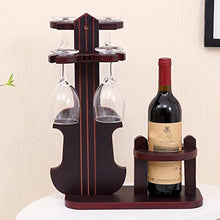 Sebasty Upside Down Red Wine Bottle Rack Calice Vino portabottiglie in Vetro Stile Violino Elegante Decorazione Rack
