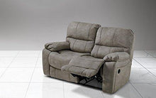 Dafnedesign.Com - Divano 2 posti con n.2 Recliner elettrici - Colore: Grigio Elefante - cm. 169 x 105 x 105h - Arredi Casa