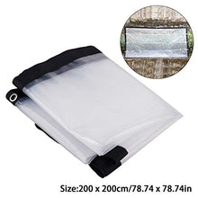 Tenda da balcone in plastica per esterni, isolante, antipolvere, antipioggia, copertura impermeabile per piante, serra, plastica, Trasparente, 2x2 m