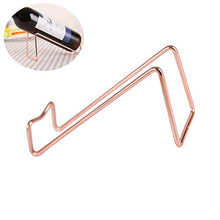 BESTonZON Espositore per Vino Scaffale per Birra Scaffale per Vino Supporto per ripiano per Cellulare Contatore per bancone da Cucina Bancone da Bar (Oro Rosa)
