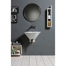 Lavandino Lavabo Appoggio/Sospeso Horganica Ovale Modello Terra Bianco in Ceramica 54x46 cm