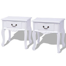 Tidyard Comodino Bianco 2 Pezzi, Comodino Elegante Moderno con 1 Cassetto, 43x33x45,5 cm