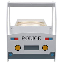 FAMIROSA Letto Bimbo Auto della Polizia con Materasso Memory 90x200 cm-8783