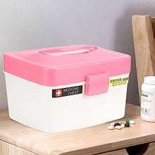 Cassetta dei medicinali a più strati in plastica portatile durevole per la casa cassetta dei medicinali Kit di pronto soccorso(2#)
