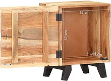 Comodino Comodini Laterale Tavolino for Camera 40x30x51 cm Solido Legno di Acacia Hyococ
