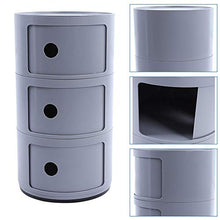 nobrands Cabinet-Modern Multifunzionale Cerchio Mobili Comodino Comodino Comodino Tavolo di stoccaggio per la casa(Grigio)