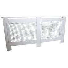 Copertura per radiatore in legno MDF verniciato bianco griglia tregliata riscaldamento moderno mobili mobili mobili mobili mobili mensola 1720mm