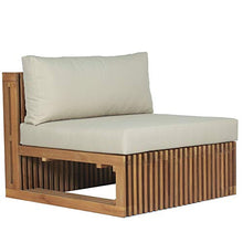 Teako Design Poltrona lounge Loppio in legno massiccio di teak con cuscini e sedie da giardino, resistente alle intemperie