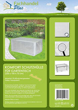 Fachhandel Plus Komfort - Copertura Protettiva per Tavolo Rettangolare da Giardino, 220 x 100 x 75 cm, Trasparente