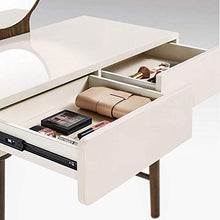 ZRN Tavolo da Trucco Toeletta in Legno con Specchio, scrivania da Trucco con 2 cassetti e Sgabello Imbottito, mobili per Camera da Letto Ragazze Donne Regali