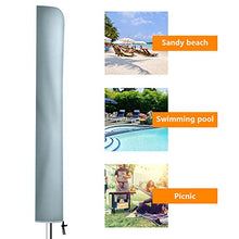 Flashbee - Custodia protettiva per ombrellone, 170 cm, impermeabile, con chiusura lampo (420DOxford, grigio, protezione UV)