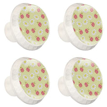 Maniglie per cassetti Manopole per cassetti Manopole rotonde Confezione da 4 per armadietto, cassetti, cassettiere, cassettiere ecc. Insetti E Margherite