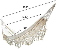 WMYATING Amaca Frangia 2 Persona Deluxe Hammock Swing Net Poltrona per Spiaggia, Cortile, Camera da Letto, Patio Comfort Durata