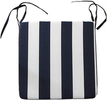 Tozzi-store Set 6 Cuscini coprisedia per Esterno Giardino Righe 38x38 cm Universale P497 Blu
