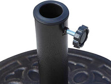 Arco Iris Base per Ombrellone, per Aste da 38-50 mm, Resistente Alle Intemperie, Giardino & Balcone, Ø 49,5 cm, Nero