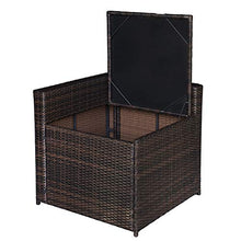 Outsunny Set Mobili da Giardino 8 Pezzi 4 Divani 2 Divani Angolari 2 Tavolini per Giardino in Rattan Marrone