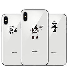 CrazyLemon per custodia per iPhone XS MAX, Custodia protettiva in silicone per paraurti in TPU trasparente con motivo Panda creativo - Panda ostacolo