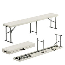 Harbour Housewares Panca da Picnic Pieghevole per 4 Persone - per Giardino e Campeggio - Peso Massimo 250 kg - plastica - 1,8 m - Confezione da 2