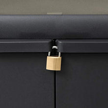 Cikonielf - Armadio esterno con 3 ante e 2 ripiani regolabili, in plastica da giardino, 97 x 38 x 87 cm, colore: Nero
