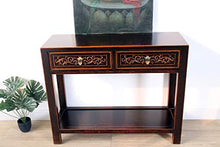 Yajutang - Console con 2 cassetti, in Legno Massiccio, Colore: Marrone
