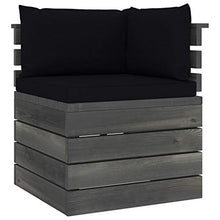 vidaXL Divano Angolare da Giardino su Pallet con Cuscini Legno di Pino