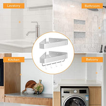 LIVIKEY 2 Mensole Da Doccia Senza Fori, Per Bagno E Cucina, In Alluminio Spesso, Finitura Opaca, Colore: Argento