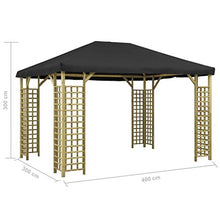 OUSEE Gazebo 4x3 m Antracite