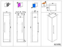 Armadio Bagno pensile 150cm Bianco Lucido