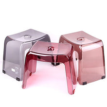 Toilette da Bagno Sgabello da toeletta Antiscivolo in plastica da Bagno con Sgabello, 39x25x30cm, Peso Max.50kg (Colore : Pink)