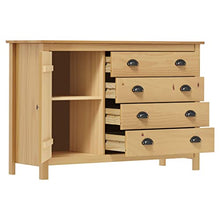 vidaXL Credenza Hill Range 120x40x80 cm Legno Massello di Pino