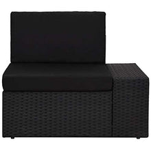 vidaXL Set Divani da Giardino 6 pz in Polyrattan Nero