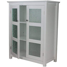 Teamson Home Connor Arredo Bagno 2 Porte In Vetro & Cassette Bianco ELG-580