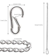 SNOWINSPRING Catena per Sedia Sospesa con Moschettone - Confezione da 2 Kit per Appendere nel Acciaio Inossidabile Heavy Duty per Sacchi da Boxe Hammock Swing Sandbag
