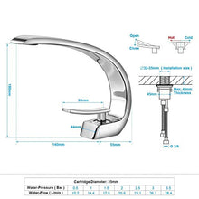 BONADE Rubinetto Bagno Lavabo Miscelatore Monocomando per vasca da bagno Ottone, Cromo