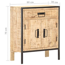 vidaXL Credenza 60x30x75 cm in Legno di Mango Grezzo